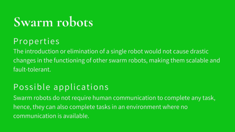 Swarm Robots: Technology Inspired by Nature