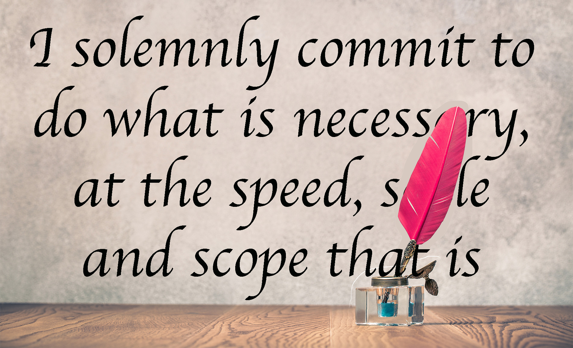 The COVID Covenant: Going big is the price of admission