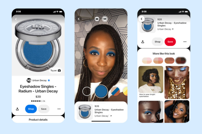 Pinterest adds eyeshadow to its virtual makeup kit