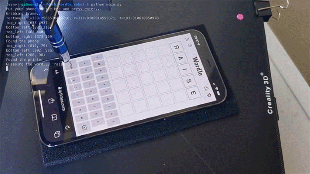 This Wordle-Solving 3D Printer Doesn't Complain About the New York Times Making It Harder