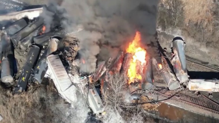 NTSB investigation into Ohio train derailment points to overheated wheel bearing