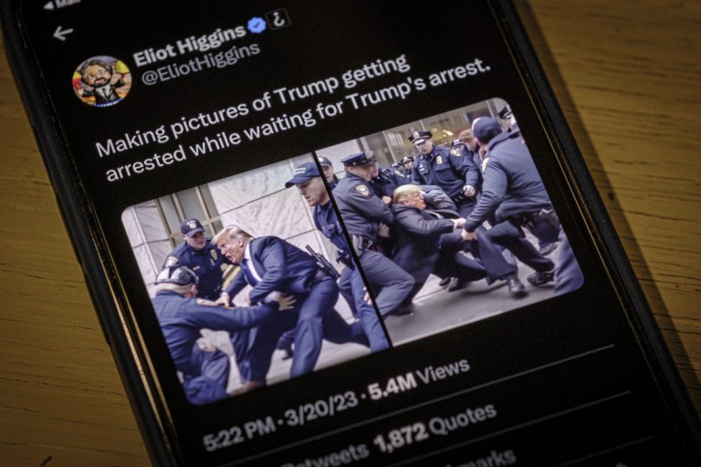 Fake AI images of Putin, Trump being arrested spread online