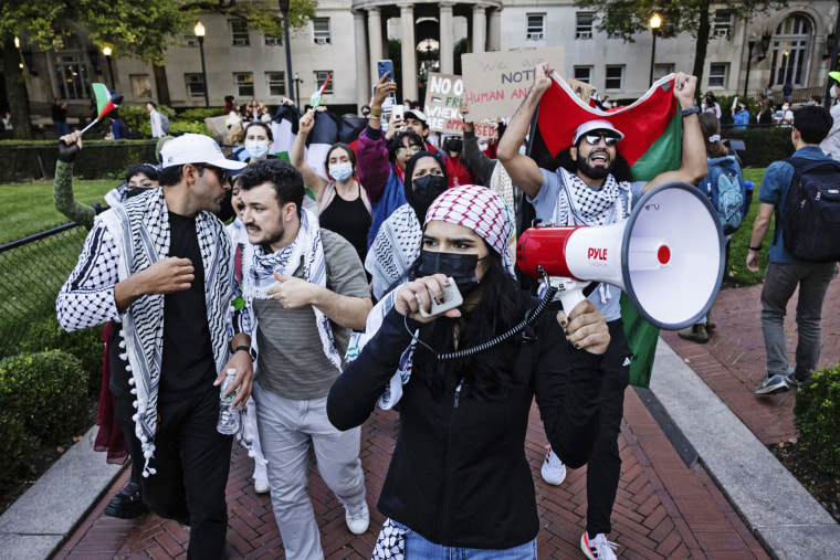 Israel-Hamas war continues to roil American colleges, sparking walkouts
