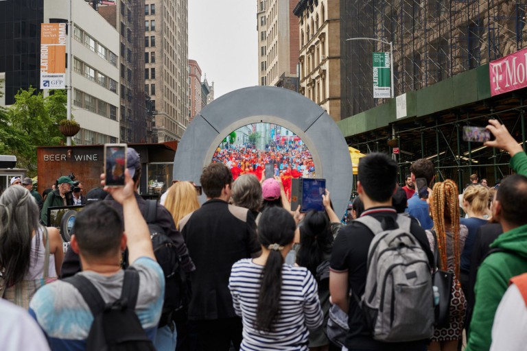 "Public technology sculpture" The Portal shut down after "inappropriate behaviour"