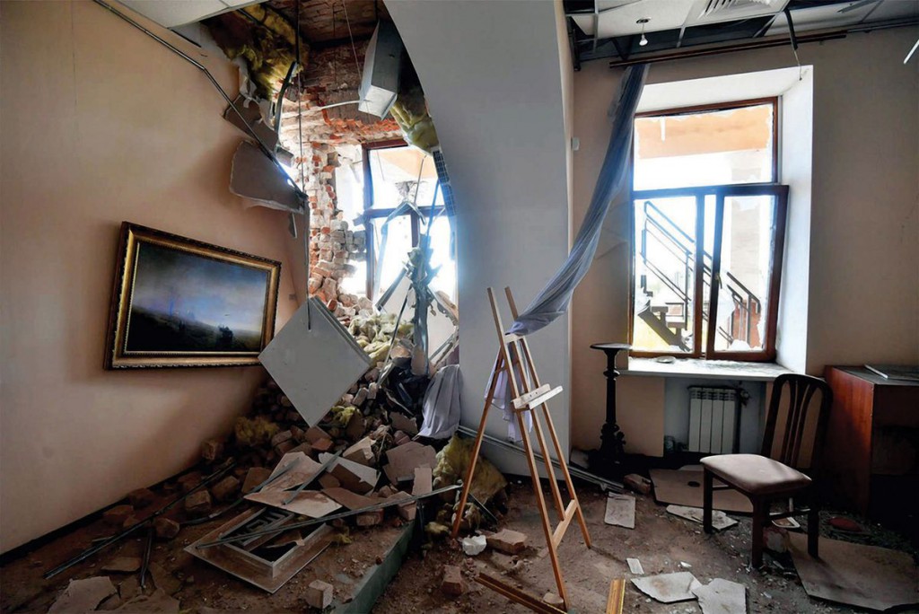 Ukrainian worker manages a wrecked museum in exile