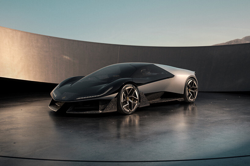 esprit-inspired lotus theory 1 conceptualizes robotic skin 3-seater supercar
