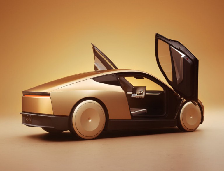 elon musk unveils tesla robotaxi, the long-awaited self driving car, at we, robot event