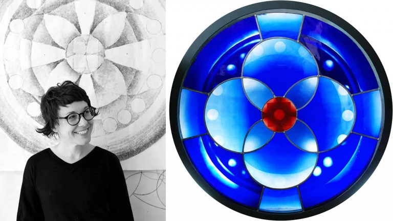 A ‘quantum rose’ for the 21st century: Oksana Kondratyeva on her stained-glass art inspired by a quantum computer