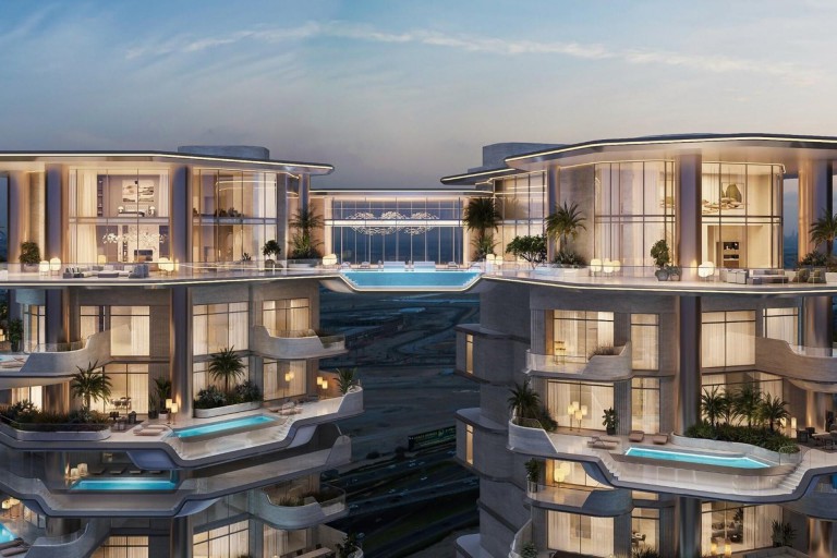 Pair of Dubai skyscrapers connected by spectacular sky pool