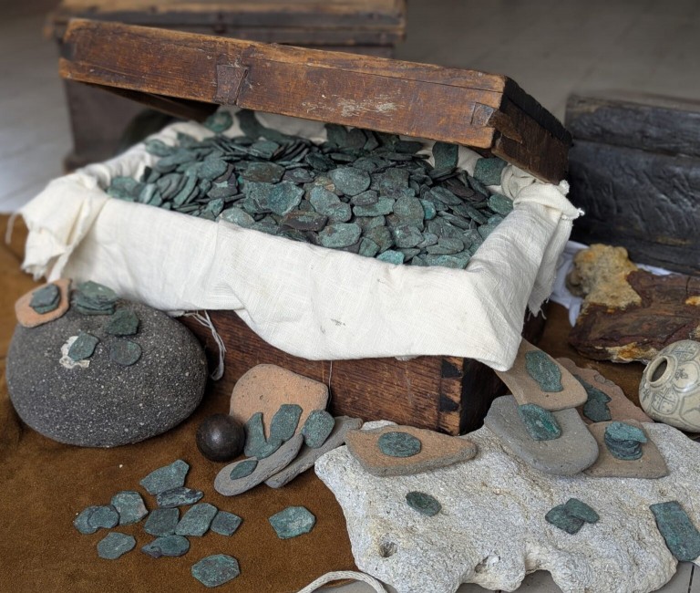 Over 1,000 silver and gold coins recovered from the legendary 1715 Spanish Treasure Fleet