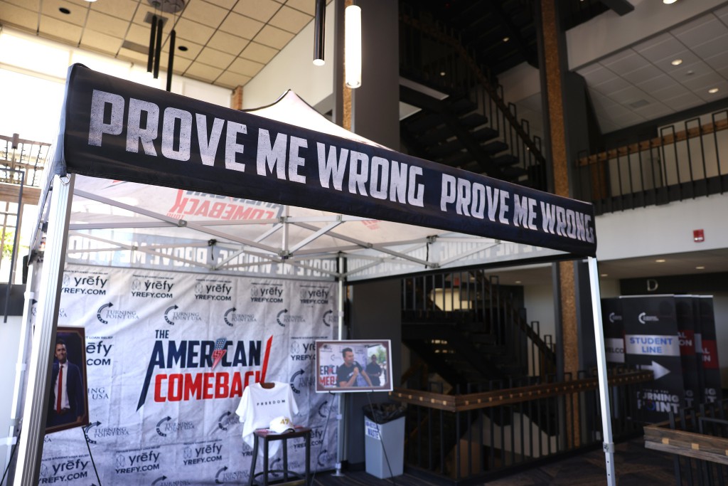 Turning Point USA Installs Replica of Tent Where Charlie Kirk Was Killed for Annual Convention